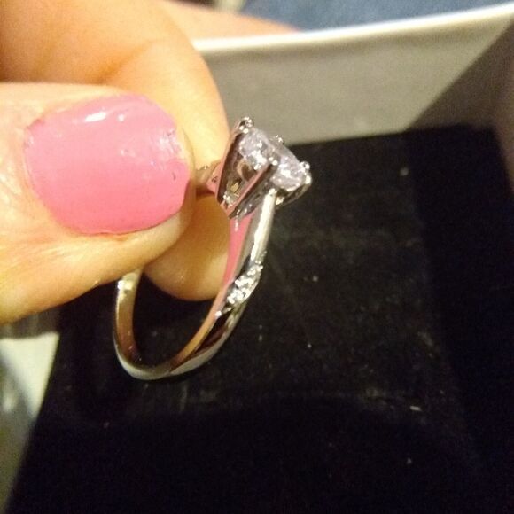 Reserved for ann09091970 Nwot 925 Sterling silver Moissanite Ring size 9 - Picture 9 of 15
